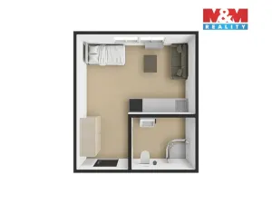 Pronájem bytu 1+kk, Hradec Králové - Kukleny, Pražská třída, 23 m2