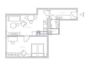 Pronájem bytu 2+kk, Pardubice, Staňkova, 58 m2