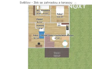 Prodej bytu 3+kk, Šternberk, Světlov, 77 m2