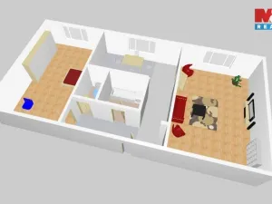 Prodej bytu 2+1, Kadaň, Chomutovská, 54 m2