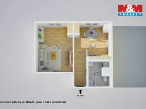 Prodej bytu 1+1, Děčín - Děčín XXVII-Březiny, Kosmonautů, 35 m2