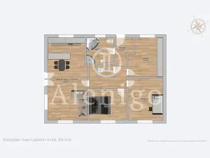 Prodej rodinného domu, Kostelec nad Labem, Květná, 84 m2