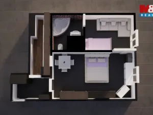 Pronájem bytu 2+kk, Liberec - Liberec VI-Rochlice, Nádvorní, 42 m2