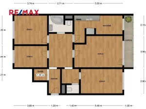 Prodej bytu 4+1, Praha - Michle, Ohradní, 90 m2