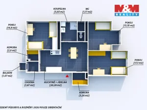 Prodej bytu 3+1, Hořovice, Pražská, 80 m2