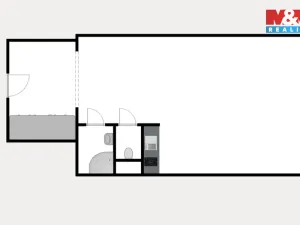 Pronájem bytu 1+kk, Praha - Záběhlice, Hvozdíková, 28 m2