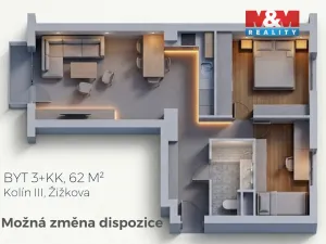 Prodej bytu 2+1, Kolín - Kolín III, Žižkova, 62 m2