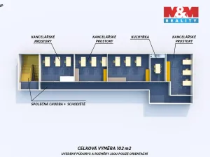 Pronájem kanceláře, Plzeň, Božkovské náměstí, 1021 m2
