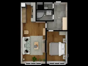 Pronájem bytu 2+kk, Praha - Komořany, Na Komořsku, 43 m2