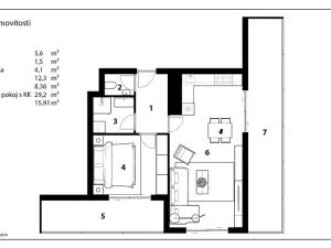 Prodej bytu 2+kk, Pardubice, Na Spravedlnosti, 53 m2