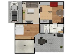 Prodej rodinného domu, Větrušice, Chaloupky, 50 m2