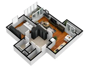 Pronájem bytu 2+kk, Praha - Košíře, Hoškova, 55 m2