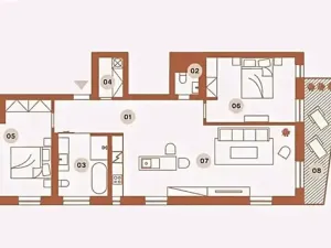 Pronájem bytu 3+kk, Praha - Smíchov, U Dívčích hradů, 123 m2