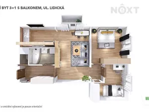 Pronájem bytu 3+1, Šumperk, Lidická, 60 m2