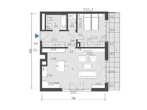 Pronájem bytu 2+kk, Praha - Hodkovičky, V náklích, 68 m2