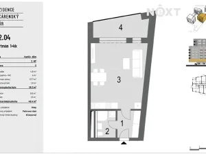 Prodej bytu 1+kk, Brno, Bratislavská, 37 m2