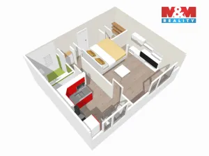 Prodej bytu 1+1, Liberec - Liberec VI-Rochlice, Haškova, 39 m2