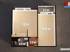 Prodej bytu 2+kk, Děčín - Děčín XXXII-Boletice nad Labem, Čsl. partyzánů, 41 m2