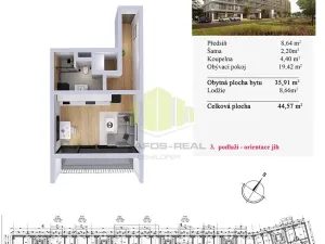 Pronájem bytu 1+kk, Olomouc, Camilla Sitteho, 35 m2