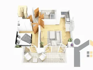 Prodej bytu 2+kk, Praha - Letňany, Hlučkova, 63 m2