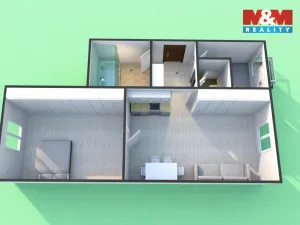 Prodej bytu 2+kk, Praha - Holešovice, V háji, 49 m2