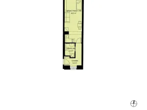 Pronájem bytu 1+kk, Praha - Břevnov, Bělohorská, 32 m2