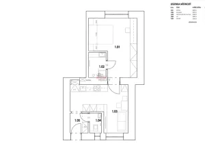 Pronájem bytu 2+kk, Ostrava, Myslbekova, 43 m2