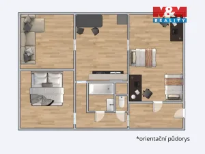 Prodej bytu 3+1, Strakonice - Strakonice II, Na Ohradě, 73 m2