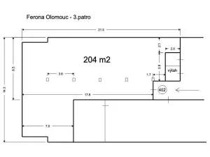 Pronájem kanceláře, Velká Bystřice, ČSA, 204 m2