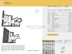 Prodej bytu 3+kk, Praha - Vinohrady, Pod Karlovem, 109 m2