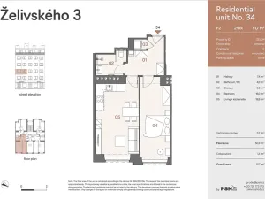 Prodej bytu 2+kk, Praha - Žižkov, Jana Želivského, 47 m2