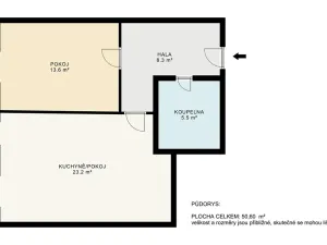 Prodej bytu 2+kk, Praha - Smíchov, Za Ženskými domovy, 52 m2