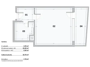 Pronájem bytu 1+kk, Praha - Žižkov, Olgy Havlové, 32 m2