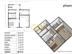 Prodej rodinného domu, Praha - Modřany, K Lahovičkám, 150 m2