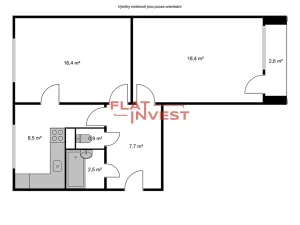Prodej bytu 2+1, Jičín, Na jihu, 55 m2
