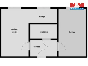 Pronájem bytu 2+1, Chomutov, Skalková, 52 m2