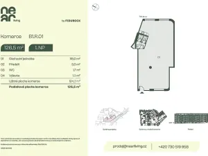 Prodej kanceláře, Praha - Libeň, Na kopečku, 127 m2