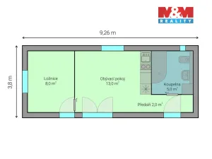Prodej mobilheimu, Holasice, náměstí Rudé armády, 29 m2