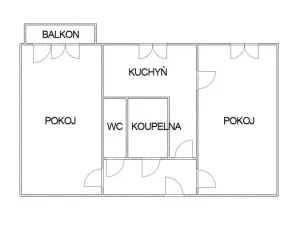 Pronájem bytu 2+1, Ostrava - Poruba, Čkalovova, 58 m2