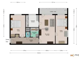 Pronájem bytu 3+1, Praha - Motol, Hennerova, 75 m2