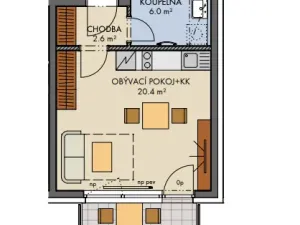Prodej bytu 1+kk, Praha, Honzíkova, 30 m2