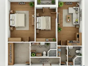 Prodej bytu 3+1, Praha - Holešovice, Bubenské nábřeží, 84 m2