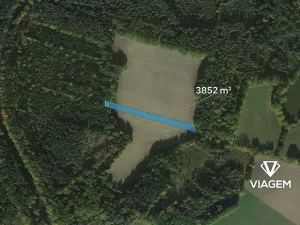Prodej pole, Stříbřec, 3852 m2