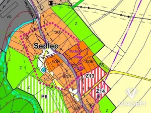 Prodej podílu zahrady, Sedlec, 444 m2