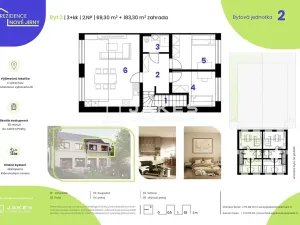 Prodej bytu 3+kk, Jirny, 61 m2