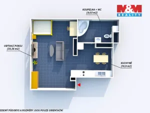 Prodej bytu 1+kk, Mníšek pod Brdy, 5. května, 55 m2