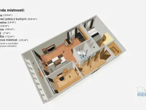 Pronájem bytu 3+1, Brandýs nad Labem-Stará Boleslav, Vrbová, 61 m2