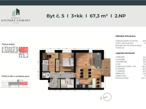 Prodej bytu 3+kk, Kolín, 67 m2