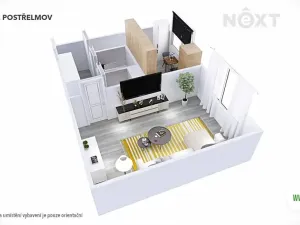 Pronájem bytu 1+1, Postřelmov, Nová, 32 m2