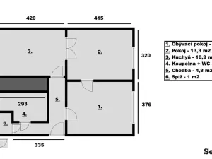 Pronájem bytu 2+1, Kolín, Bachmačská, 50 m2
